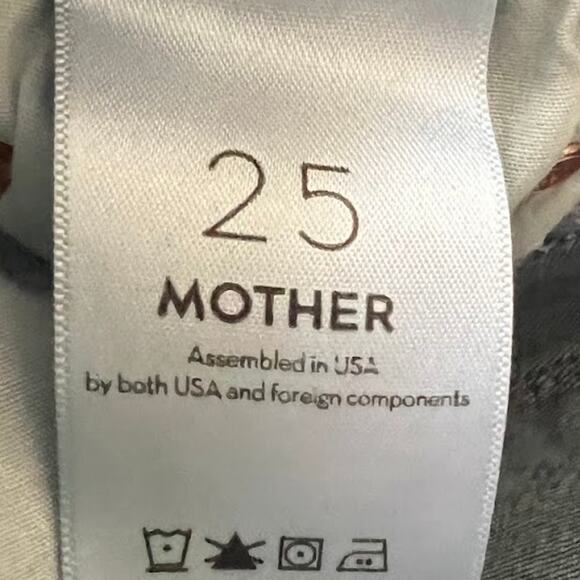 Mother Women's Looker Ankle Fray in Girl Crush Raw Hem Size 25 Blue Jeans Denim - Picture 7 of 7